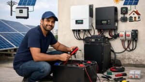 Converting on-grid solar to hybrid solar